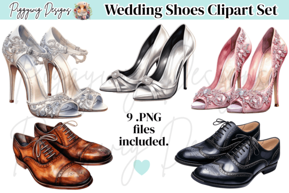 Designing Dream Weddings with Elegant Shoe Clipart