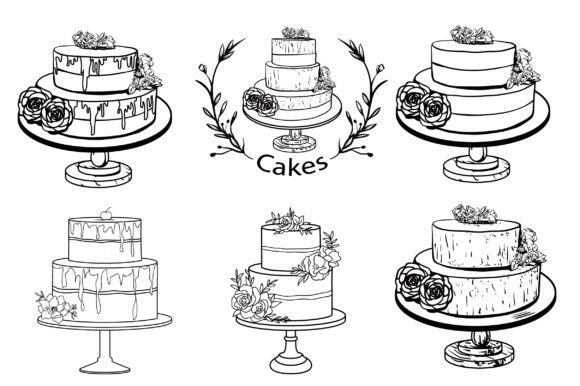 Elegant Wedding Cake Vector Art for Modern Design Projects