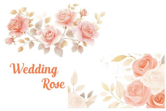 Lovely Wedding Rose: Floral Clipart for Your Creative Projects
