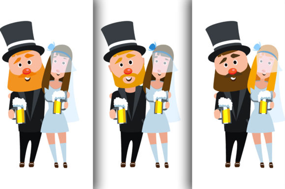 Newlywed Characters: 15 Illustrations to Elevate Your Wedding Designs