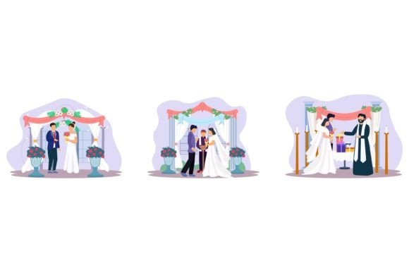 Wedding Ceremony Event Flat Design: A Modern Touch for Your Special Day