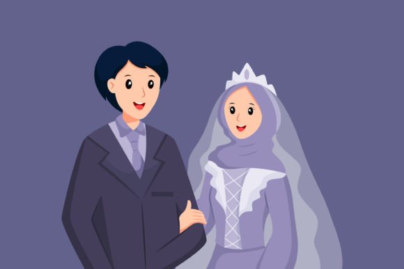 Wedding Couple Character Illustration: A Designer's Delight