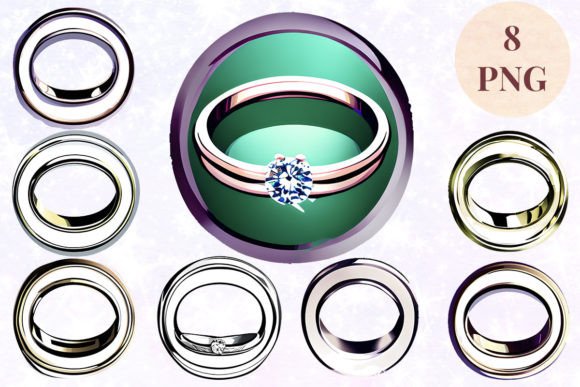 Wedding Ring 35 Clipart PNG: Your Versatile Design Asset